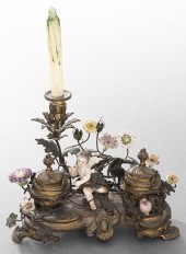 ROCOCO REVIVAL GILT BRONZE AND