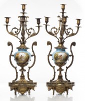 ROCOCO REVIVAL GILT BRONZE AND