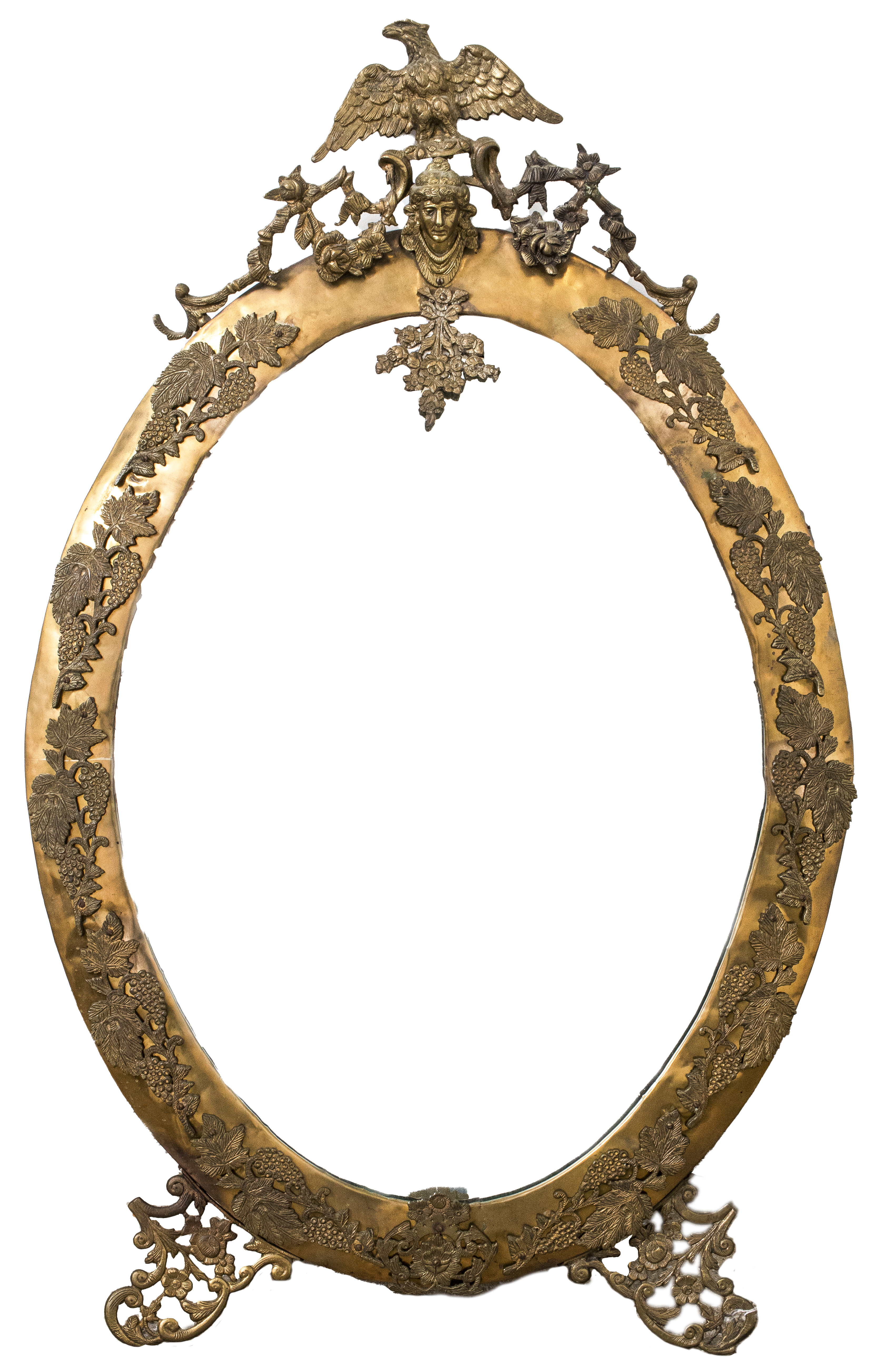 ROCOCO REVIVAL GILT METAL OVAL