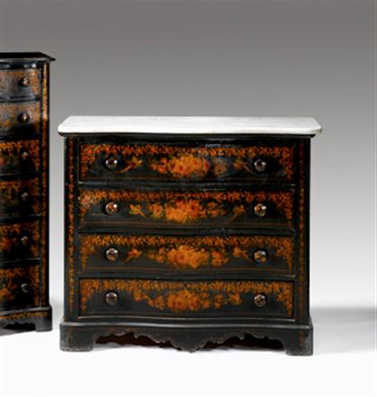 Rococo revival lacquered and