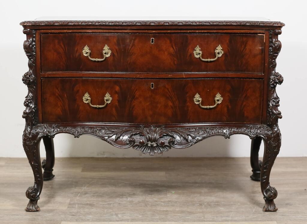 ROCOCO REVIVAL MAHOGANY CHEST OF