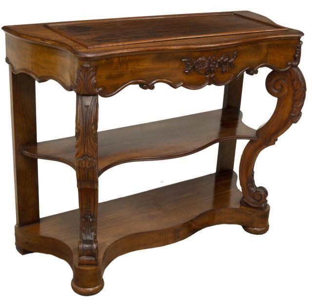 ROCOCO REVIVAL MAHOGANY CONSOLE