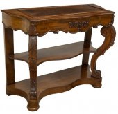 ROCOCO REVIVAL MAHOGANY CONSOL
