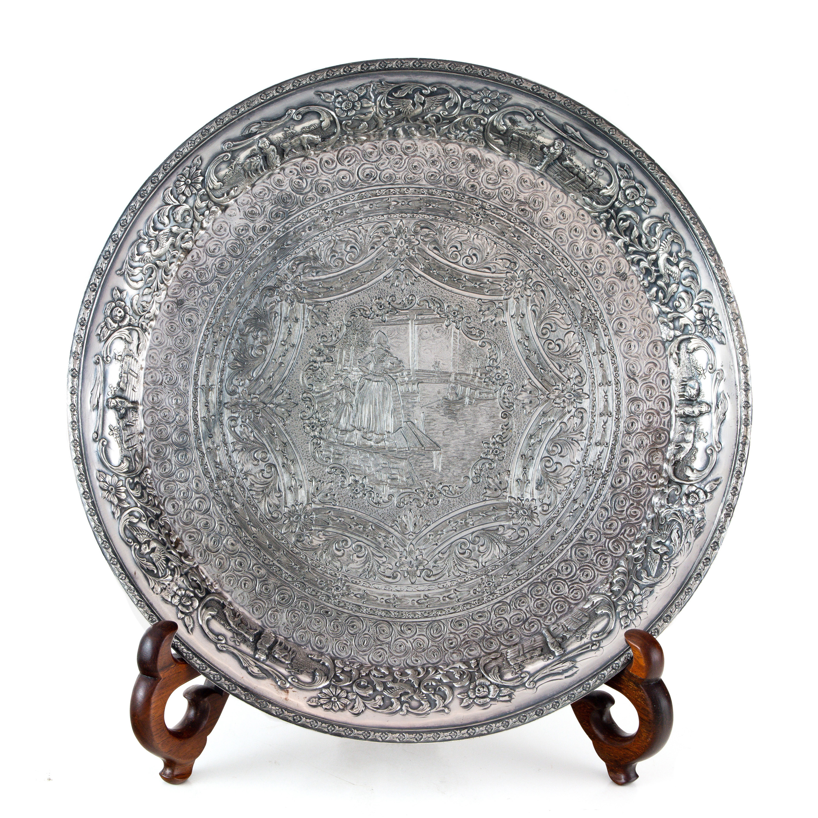 ROCOCO REVIVAL SHEFFIELD PLATE DISH