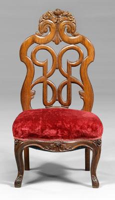 Rococo revival slipper chair,