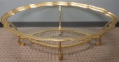 ROCOCO STYLE BRASS AND GLASS T