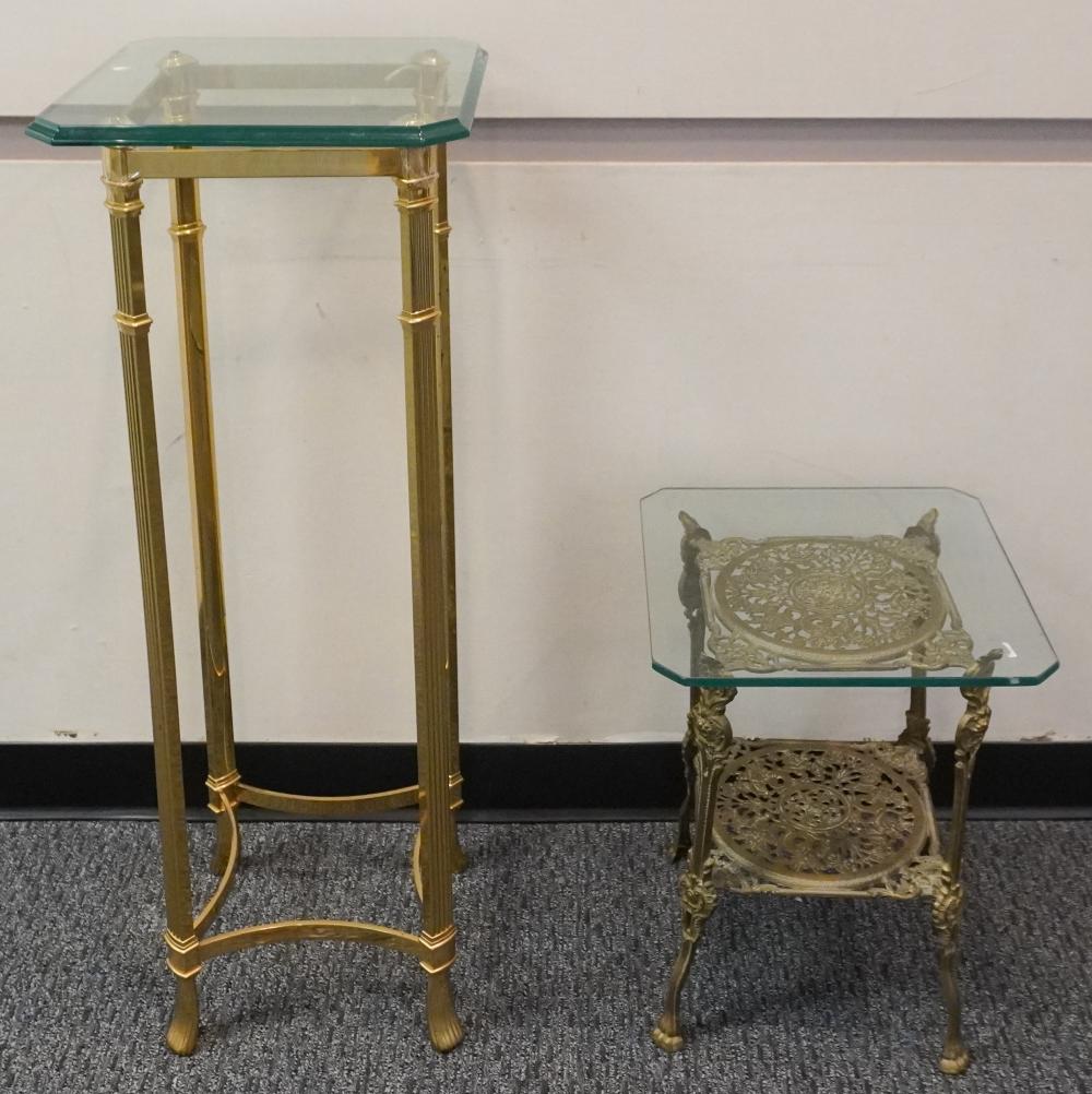 ROCOCO STYLE BRASS AND GLASS TOP
