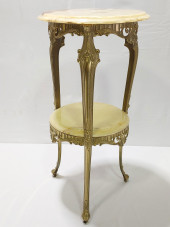 ROCOCO STYLE BRASS & MARBLE TW