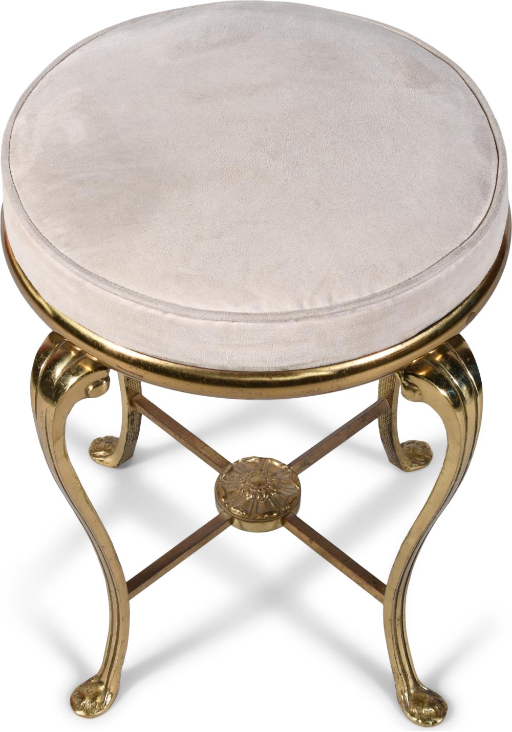 ROCOCO STYLE BRASS STOOL HEIGHT: 18