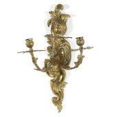 ROCOCO STYLE BRASS THREE LIGHT