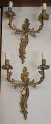 ROCOCO STYLE BRASS TWO LIGHT S