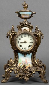 ROCOCO STYLE BRONZE & PORCELAI
