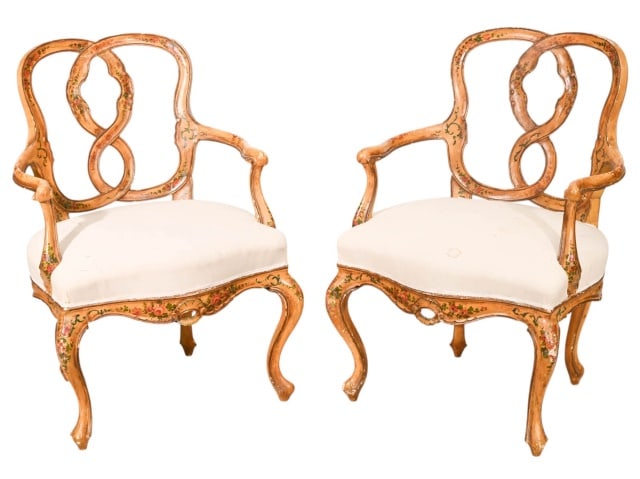 ROCOCO STYLE CARVED PAINTED
