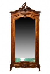 ROCOCO STYLE CARVED WALNUT CAB