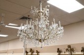 ROCOCO STYLE CUT GLASS 18 LIGH