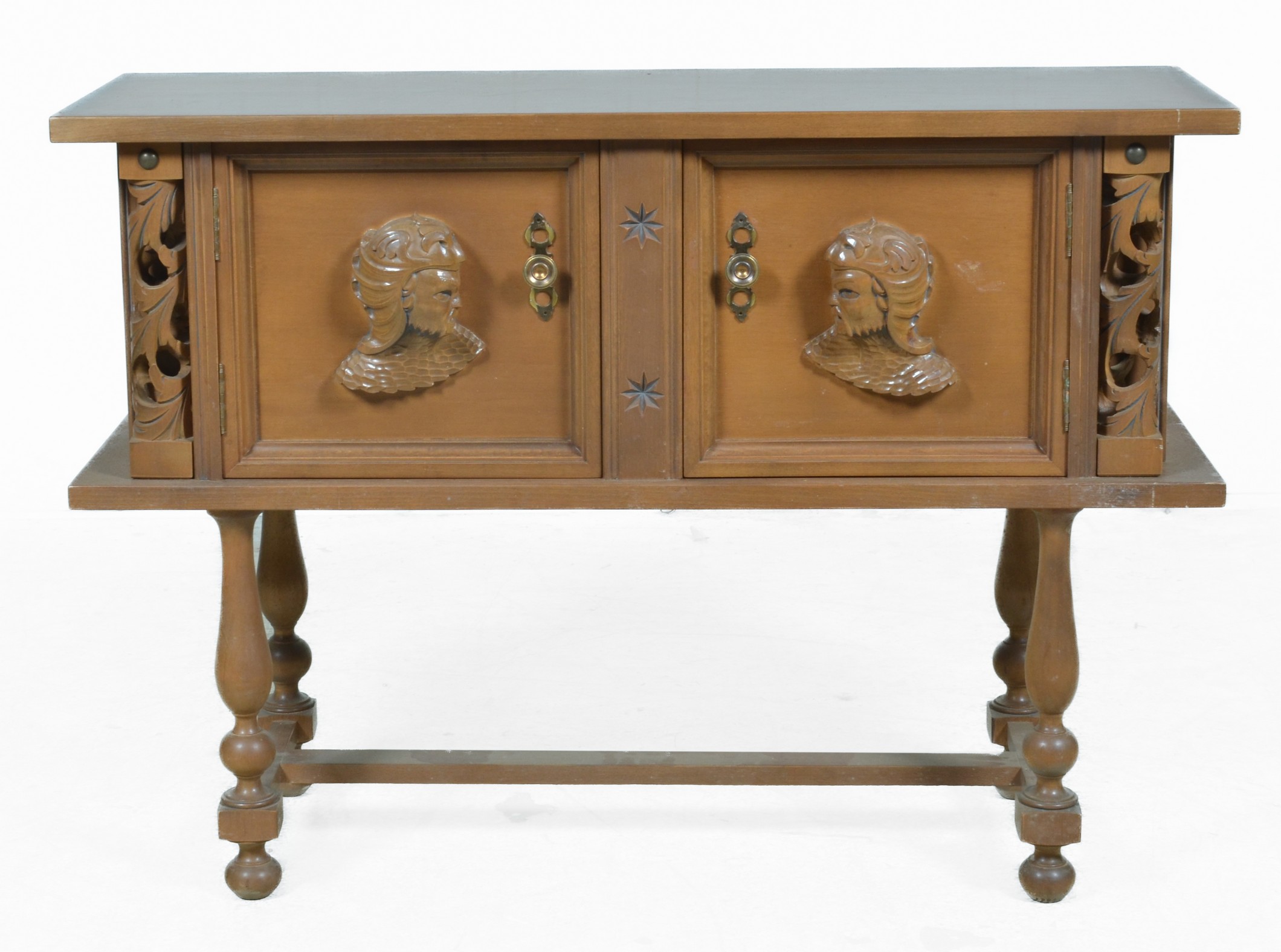 Rococo style figural carved