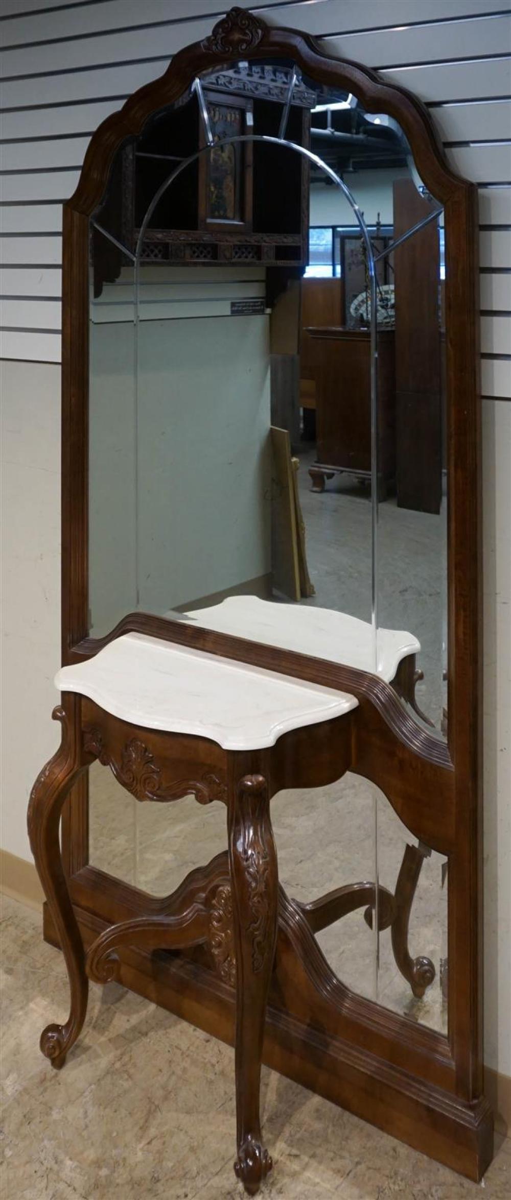ROCOCO STYLE FRUITWOOD MARBLE TOP