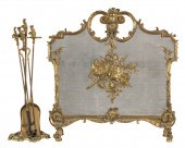 ROCOCO-STYLE GILT FIRE SCREEN