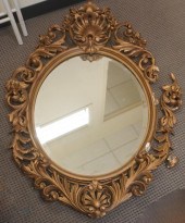 ROCOCO STYLE GILT GESSO MIRROR