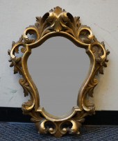 ROCOCO STYLE GILT GESSO MIRROR