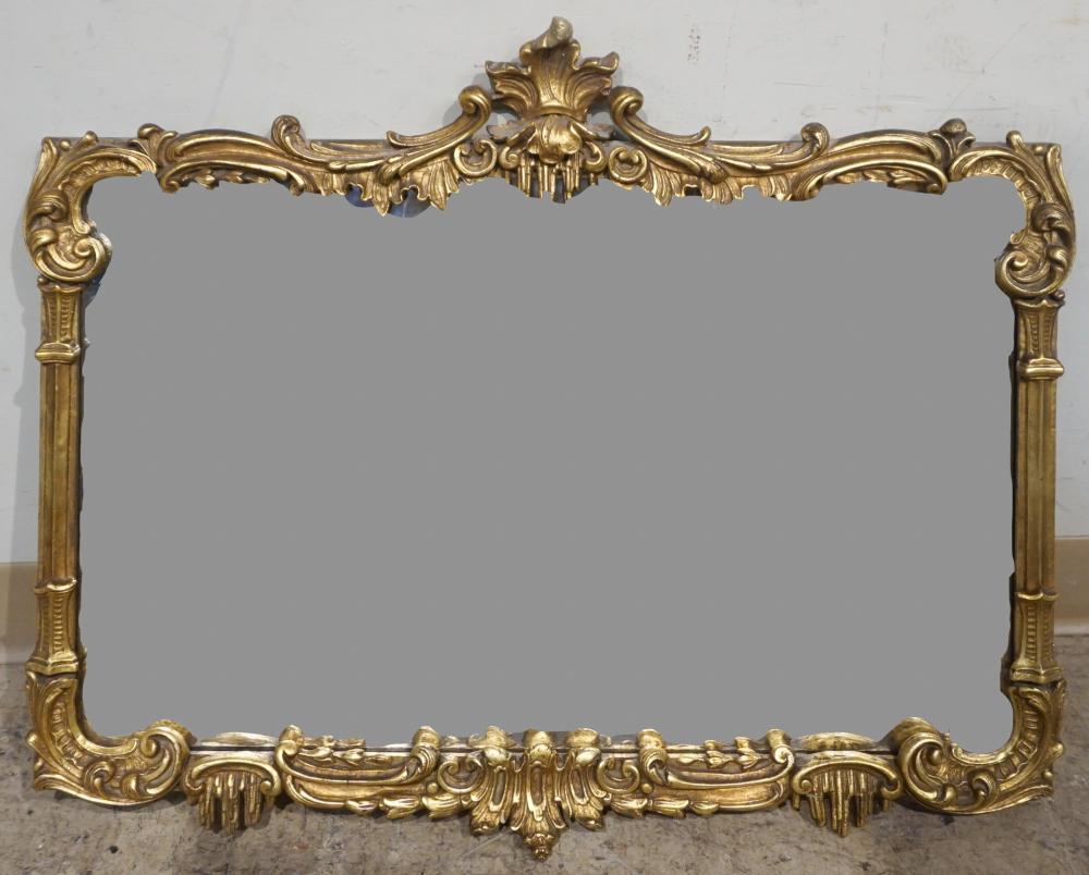ROCOCO STYLE GILT GESSO MIRROR,