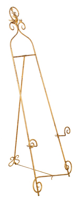 ROCOCO STYLE GILT METAL EASEL