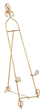 ROCOCO STYLE GILT METAL EASEL<