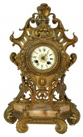 ROCOCO-STYLE GILT METAL & MARB