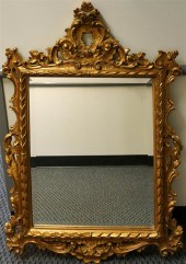 ROCOCO STYLE GILTWOOD BEVEL ED