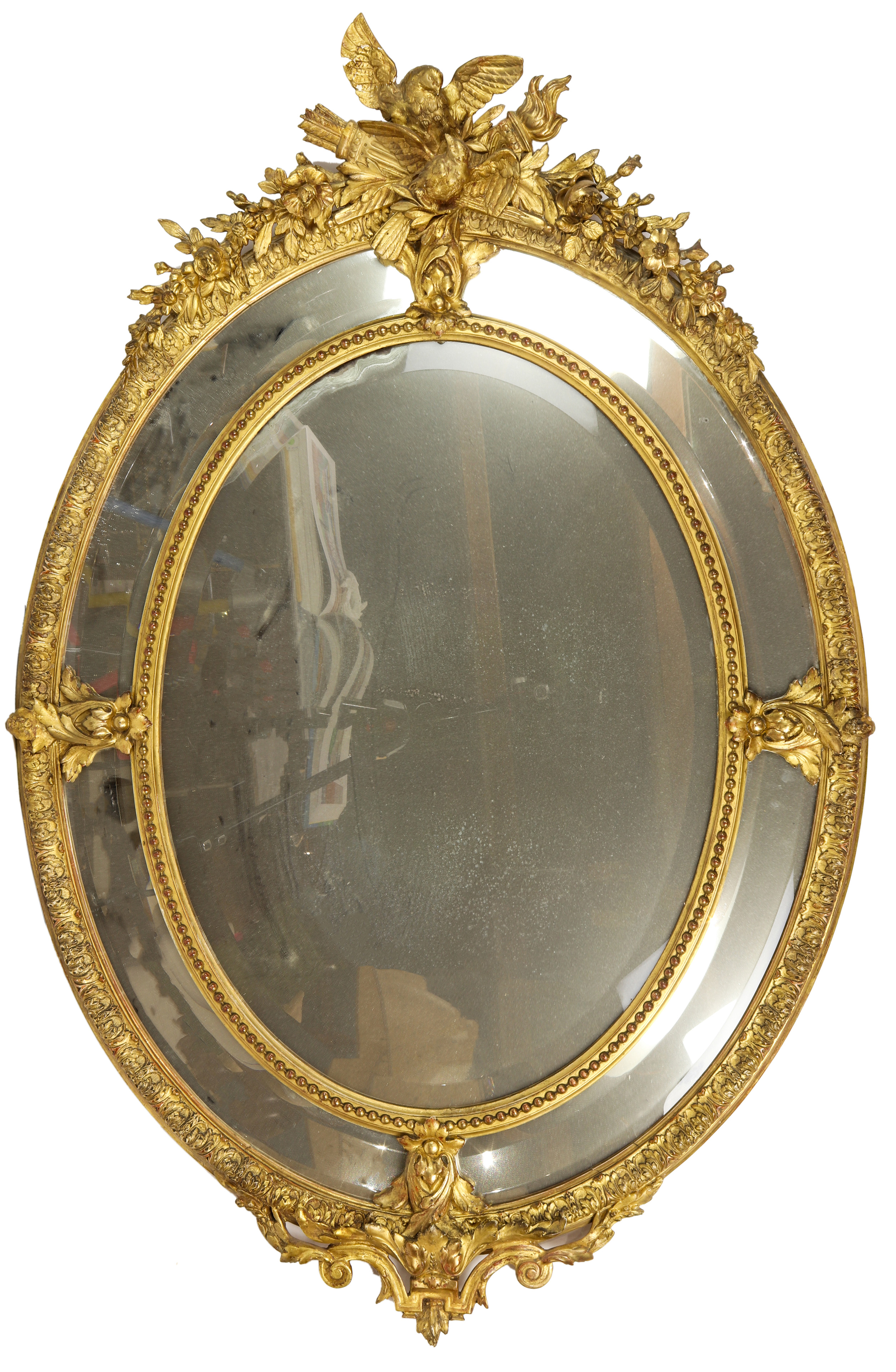 ROCOCO STYLE GILTWOOD MIRROR