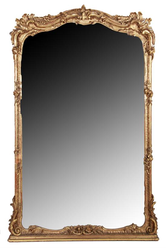 Rococo style giltwood overmantel