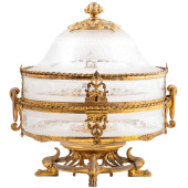 ROCOCO STYLE GLASS AND GILT ME