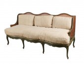 ROCOCO-STYLE GREEN-PAINTED AND