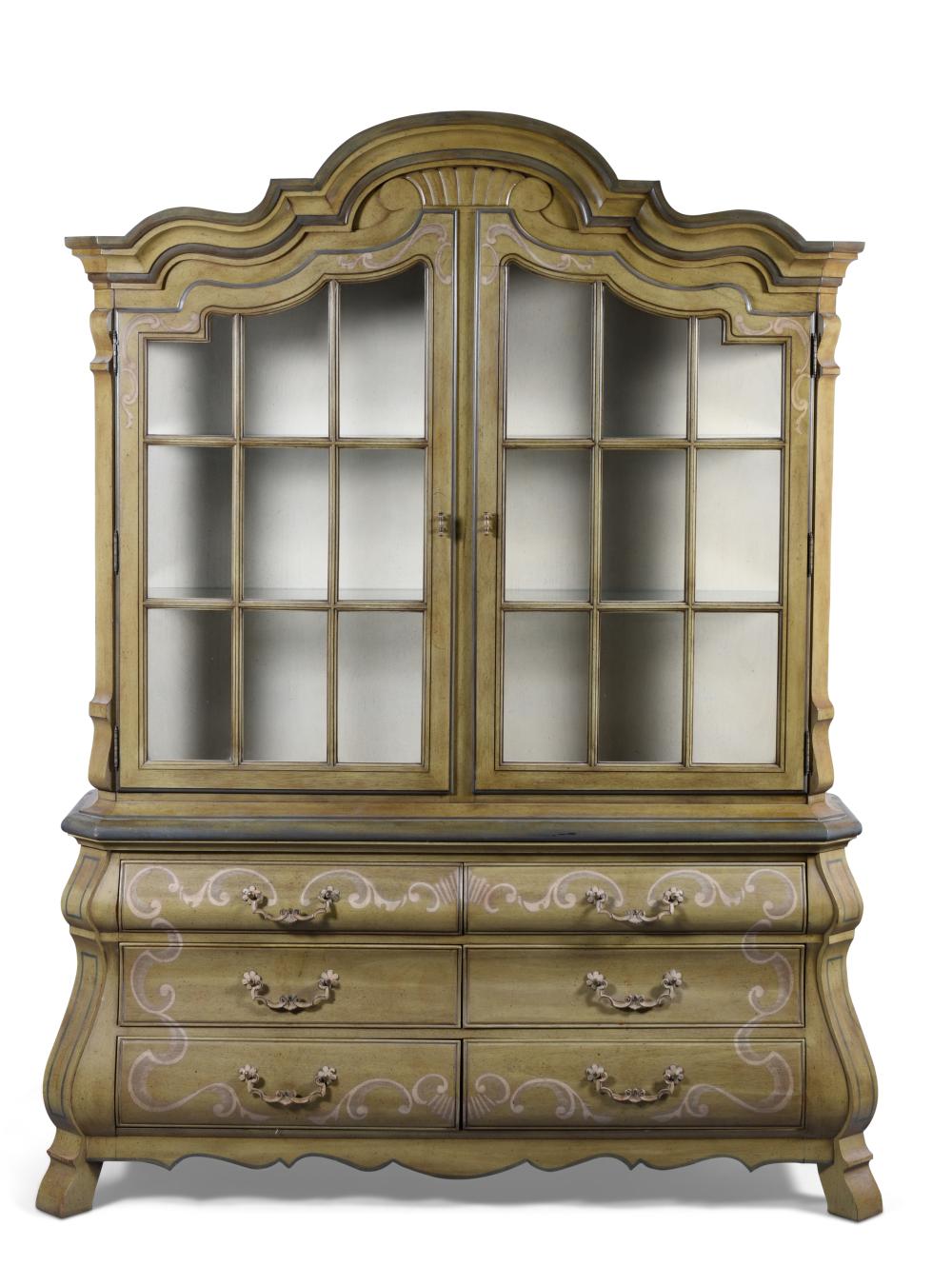 ROCOCO STYLE GREEN PAINTED