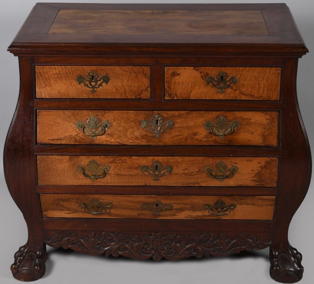 ROCOCO STYLE MAHOGANY AND EXOTIC