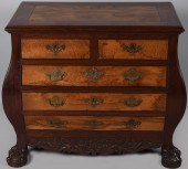 ROCOCO STYLE MAHOGANY AND EXOT