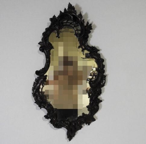 ROCOCO STYLE MAHOGANY MIRROR,