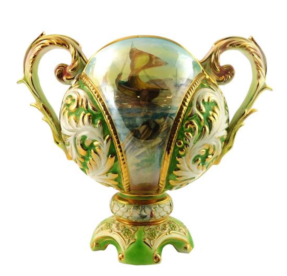 ROCOCO STYLE MAJOLICA VESSEL WITH
