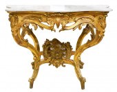 ROCOCO-STYLE MARBLE AND GILTWO