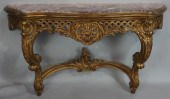 ROCOCO STYLE MARBLE TOP CARVED