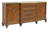 ROCOCO STYLE MARBLE-TOP MAHOGA