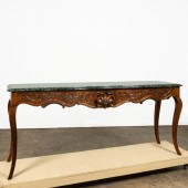 ROCOCO-STYLE MARBLE TOP MAHOGA