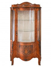 ROCOCO-STYLE MARQUETRY VITRINE