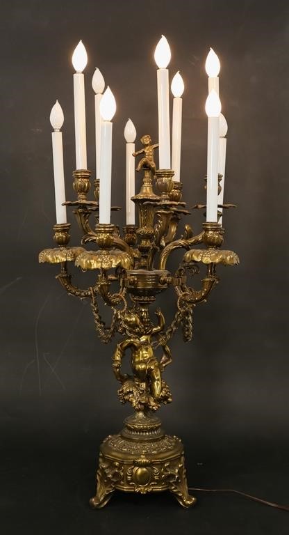 ROCOCO STYLE METAL CANDELABRA