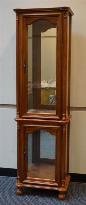 ROCOCO STYLE OAK CURIO CABINET