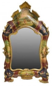 ROCOCO STYLE PARCEL GILT & PAI