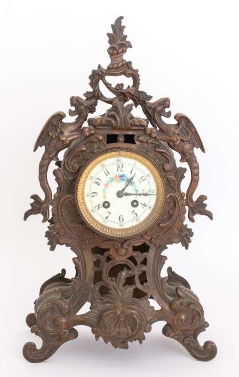 ROCOCO STYLE PATINATED GILT METAL