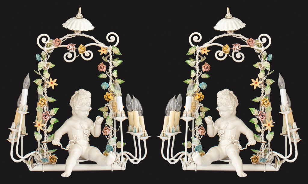 ROCOCO STYLE PORCELAIN TEN-LIGHT