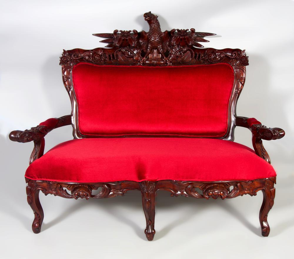 ROCOCO STYLE SETTEE 50 1/2 X 60 X