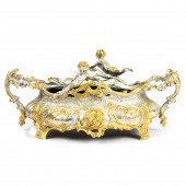 ROCOCO STYLE SILVERED AND GILT